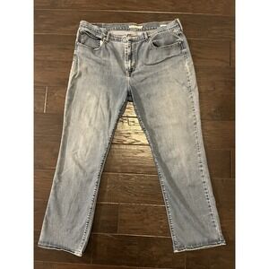 Levi's Jeans Womens W33 L30 Blue 724 High Rise Straight Distressed Stretch Denim